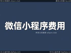 开发微信小程序费用价格成本分析,包括认证、服务器、域名和程序价格