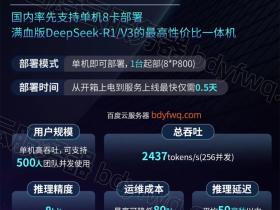 百度云DeepSeek一体机百舸、千帆和一见详解及区别对比,搭载昆仑芯等国产算力芯片