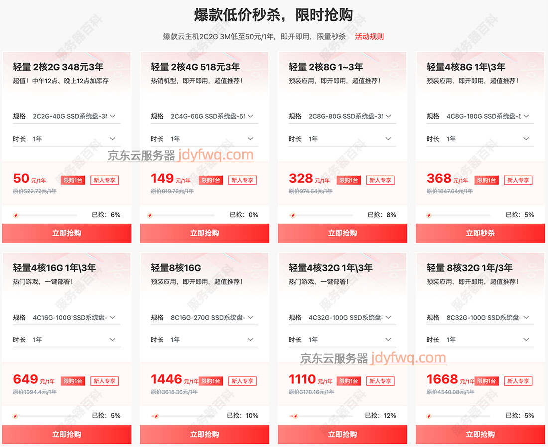 京东云服务器优惠价格2025年最新