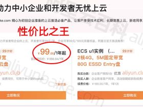 为什么说阿里云99元服务器是性价比之王？原因有六点